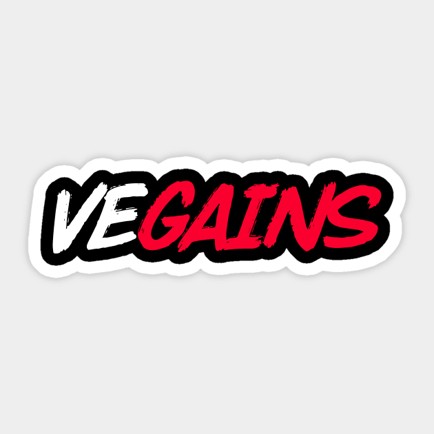 Vegains Vegetarian Sticker by Dr_Squirrel